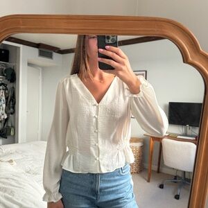 Topshop White Blouse
